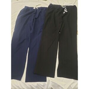 2 FIGS FM4500 Technical Collection Mens Large Pisco Basic Scrub Black/Blue Pants